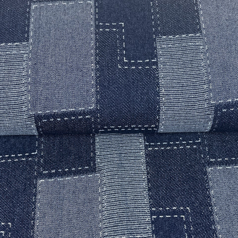 Patchwork-Denim Jacquard