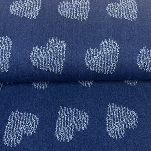 Coeurs - Denim Jacquard