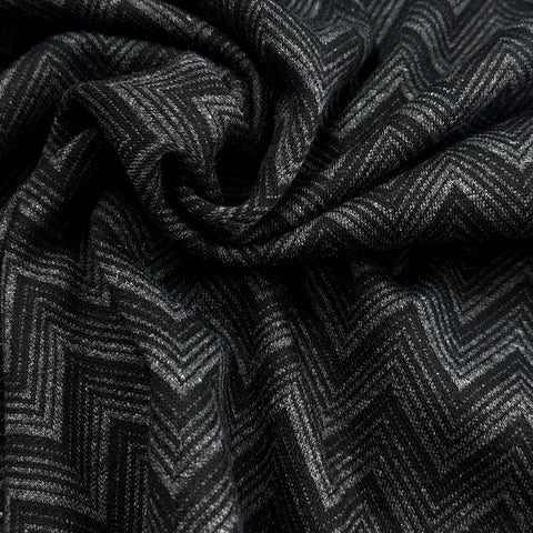 Gray jacquard chevrons