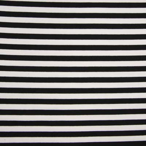 Fin de rouleau 14 cm - Ligné noir et blanc 1,3 cm - French Terry ligné