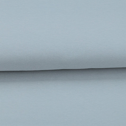 Bleu poudre - Coton ouaté biologique extensible uni