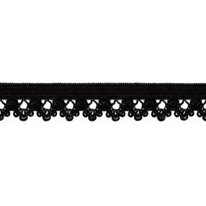 Black - 13mm elastic lace