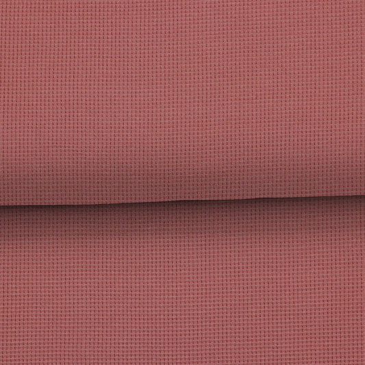 Rose corail - Jersey gaufré biologique