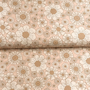 Fleurs de plage rose - Family Fabrics - Jersey imprimé