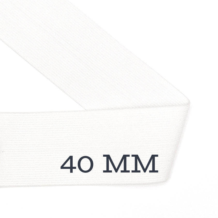 Elastic 40mm (1.5 in) - white