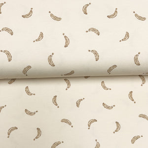 Fin de rouleau 38 cm - Bananes - Family Fabrics - Jersey imprimé