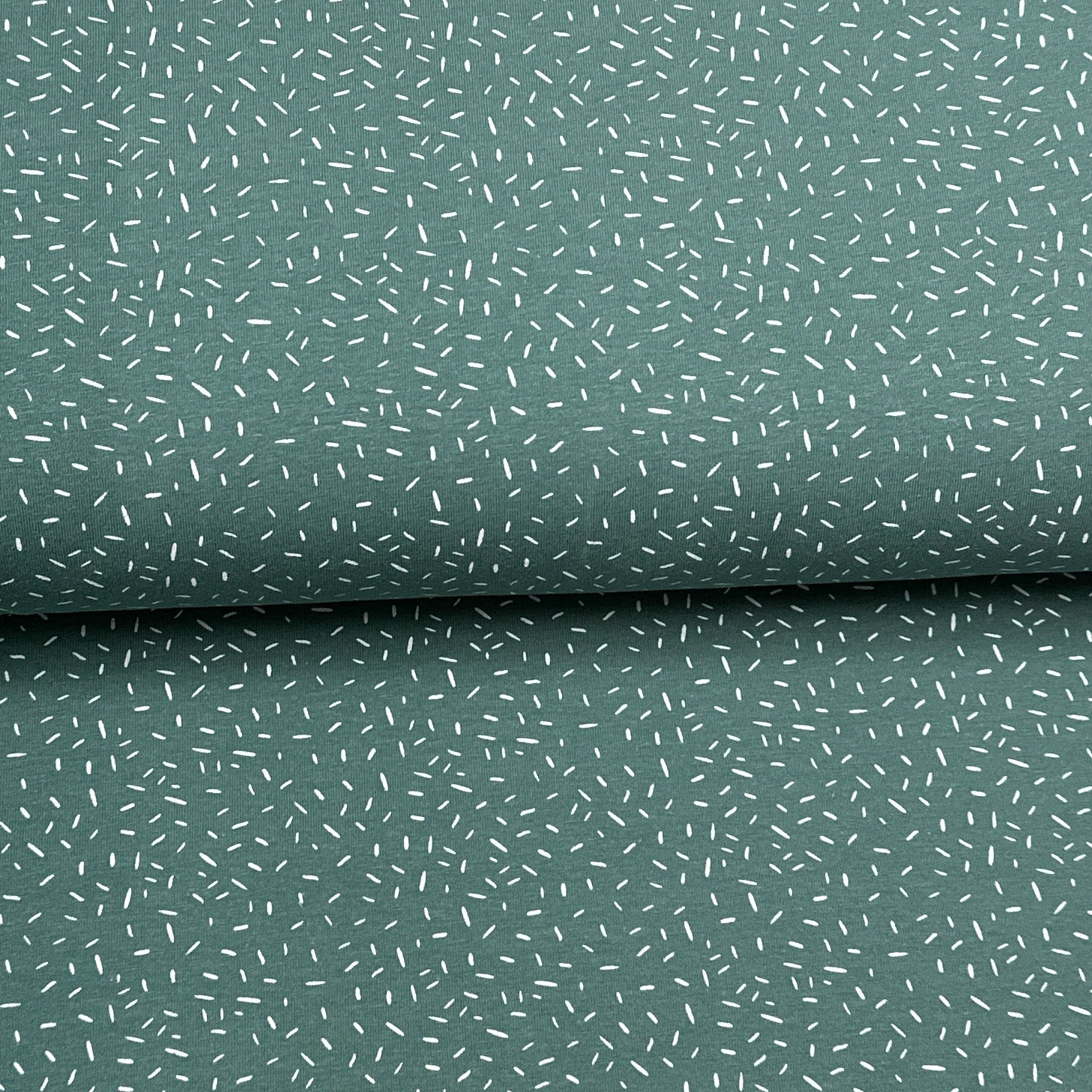 Confettis vert mousse - Jersey imprimé