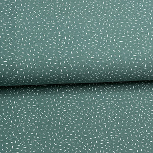 Confettis vert mousse - Jersey imprimé