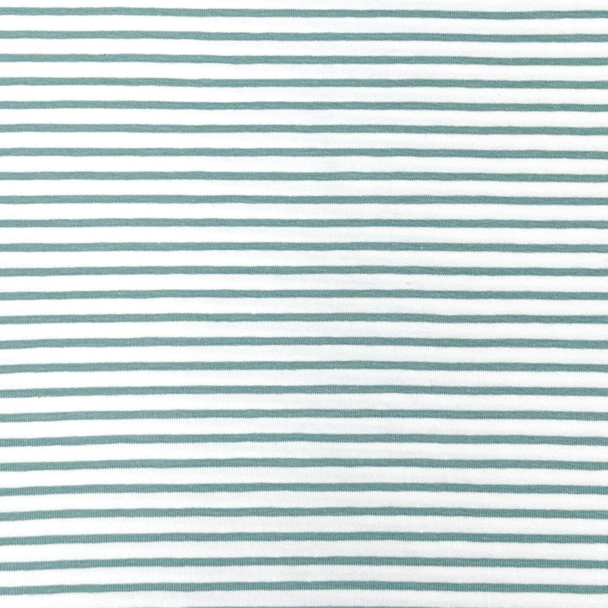 Ligné bleu vert d'eau et blanc 5 mm - Jersey ligné