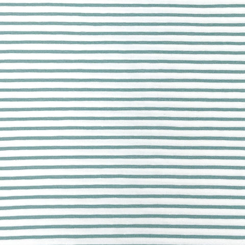 Lined water blue and white 5 mm - Lined jersey