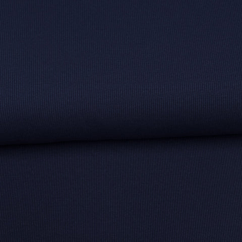 End of roll 28 cm - Navy - Plain ribbed jersey