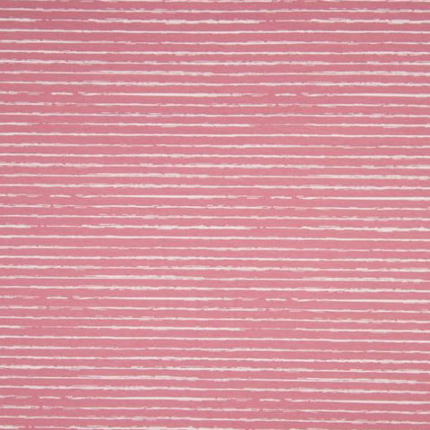 Fin de rouleau 94 cm - Ligné blanc et rose - Jersey ligné