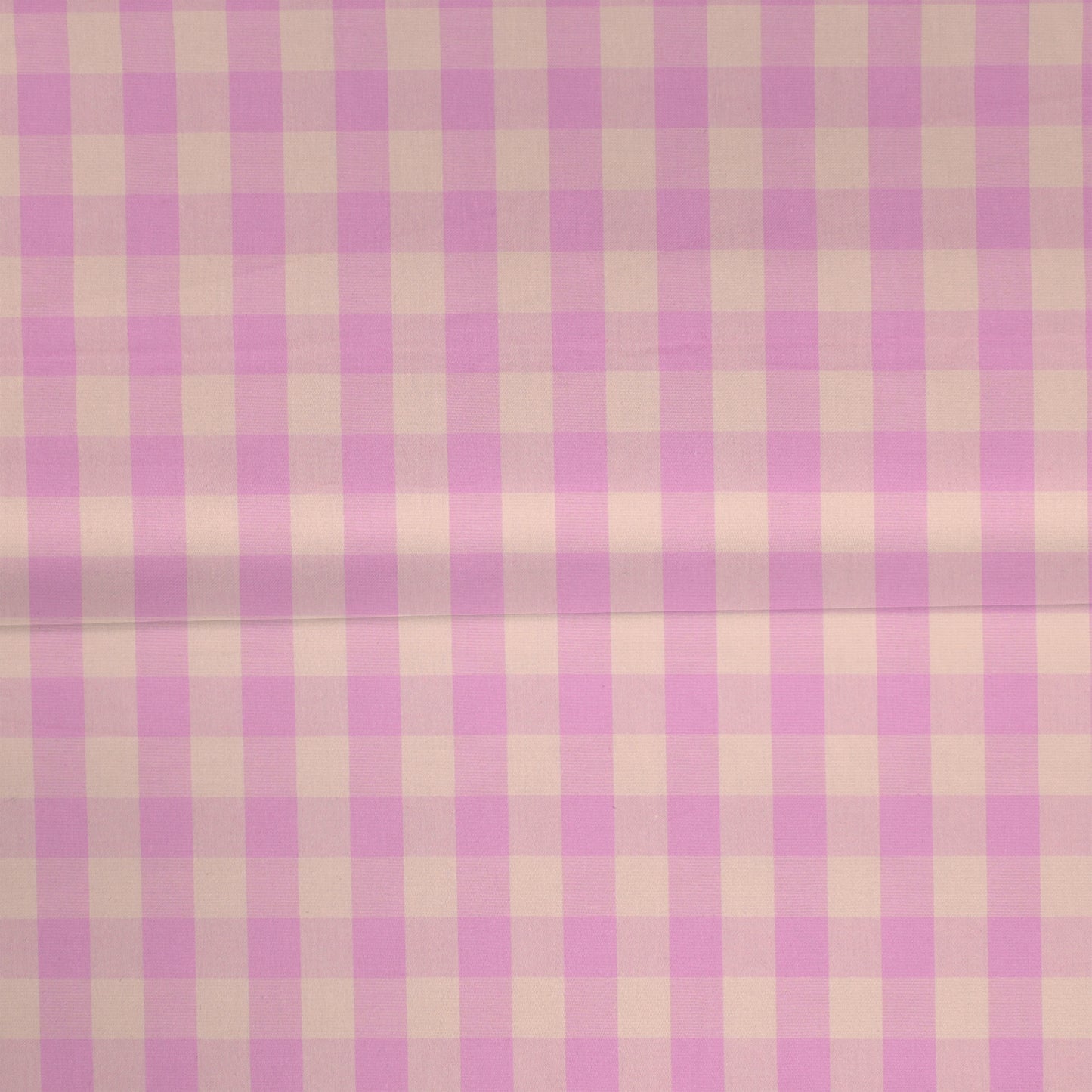 Carreaux Lilas/orange pâle - Coton teint sur fil