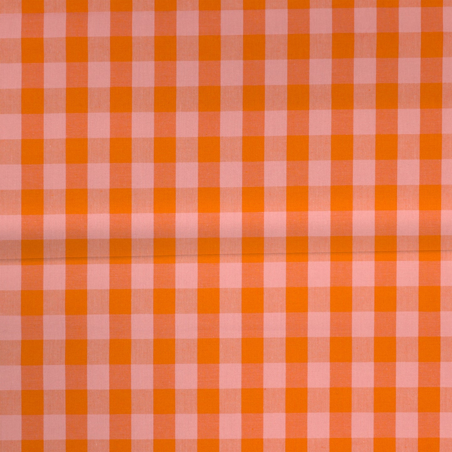 Carreaux Orange/Saumon - Coton teint sur fil
