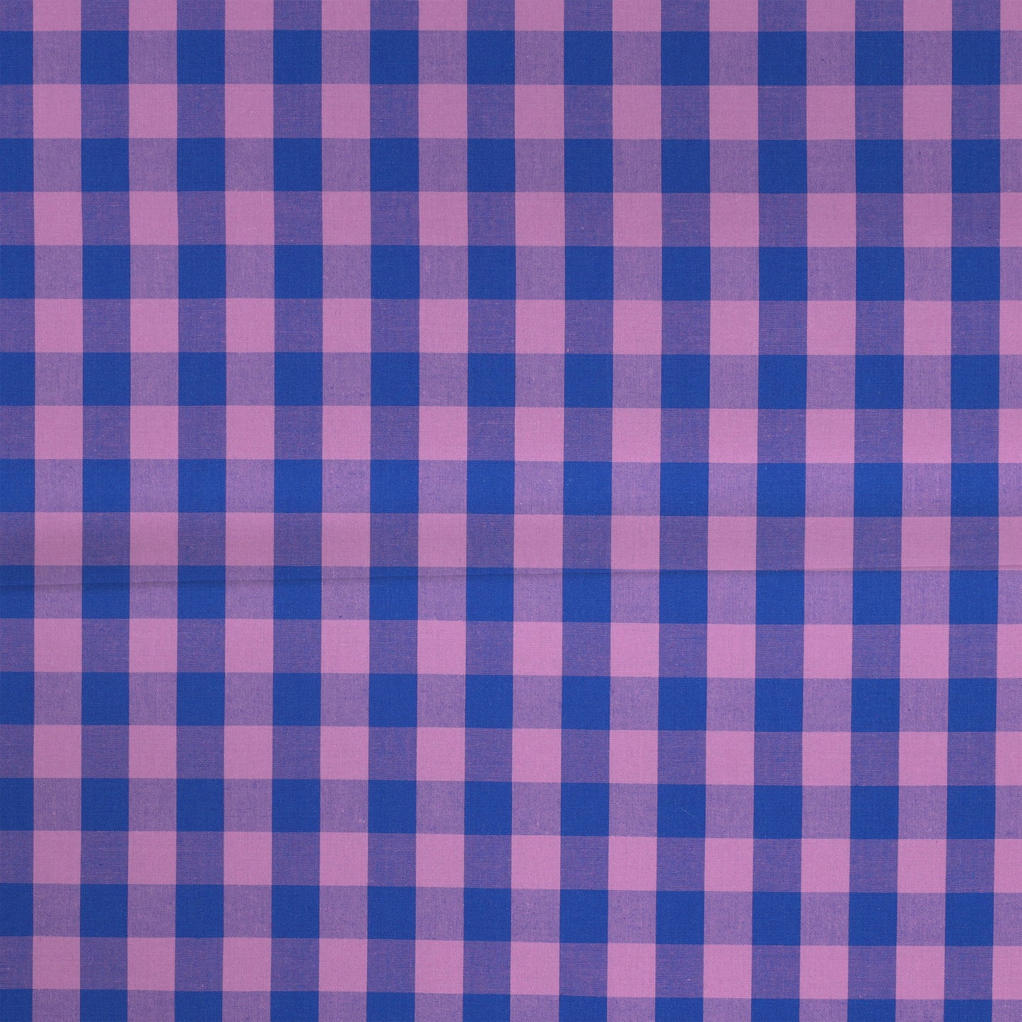 Carreaux Rose/bleu - Coton teint sur fil