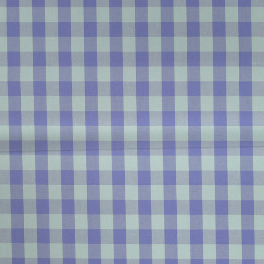 Carreaux Lavande/vert pâle - Coton teint sur fil