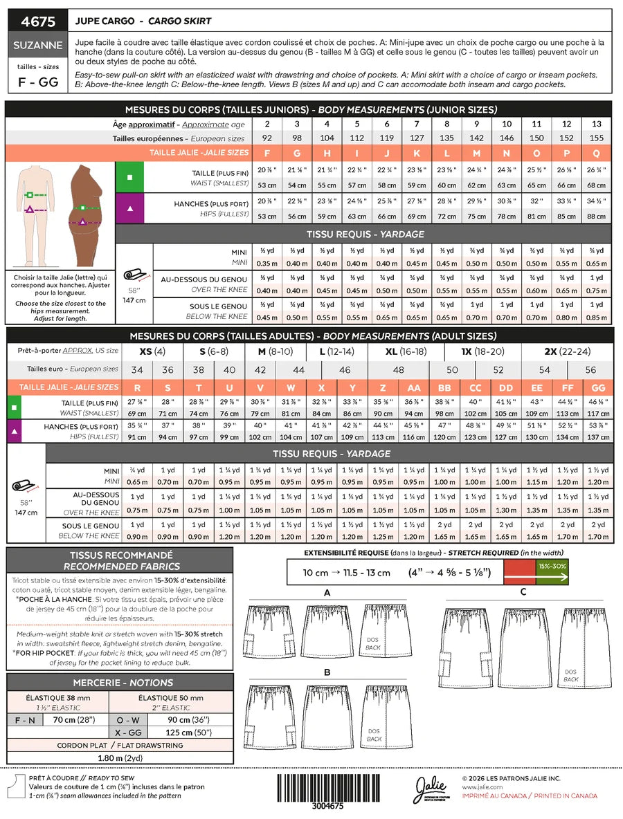 SUZANNE (4675) - JALIE - Jupe cargo