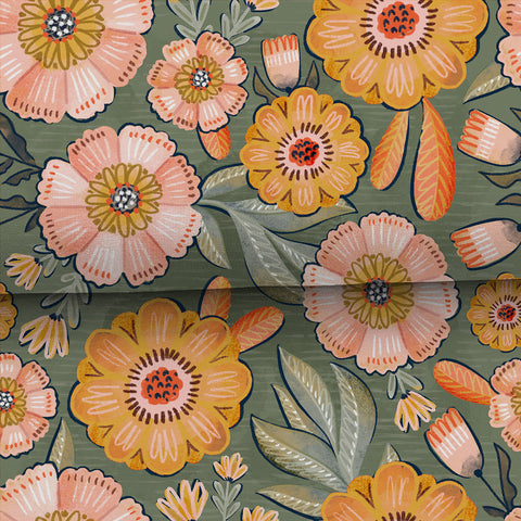 PRÉCOMMANDE - Floral vert - NON NON OUI - Jersey imprimé