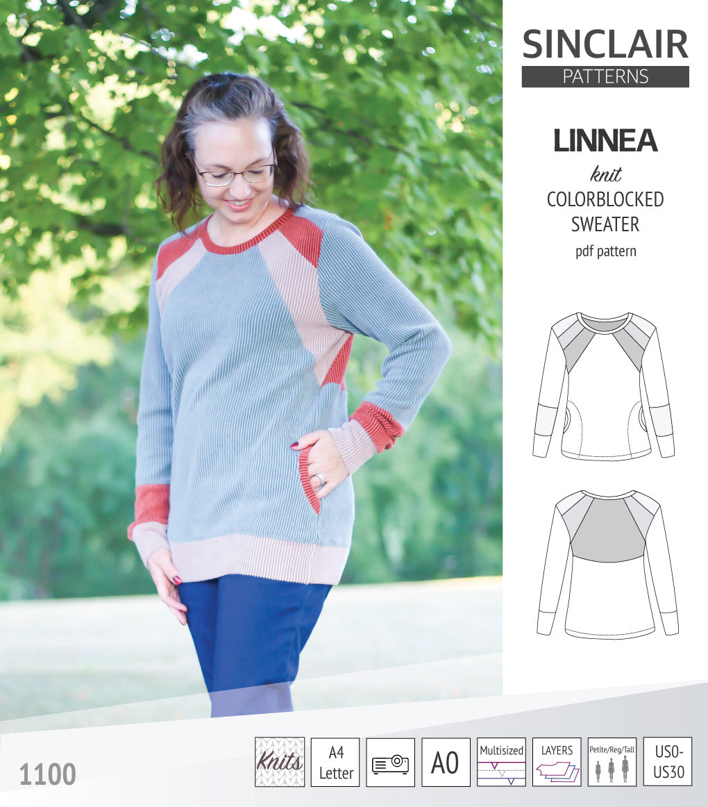 Linnea colorblocked sweater (PDF)