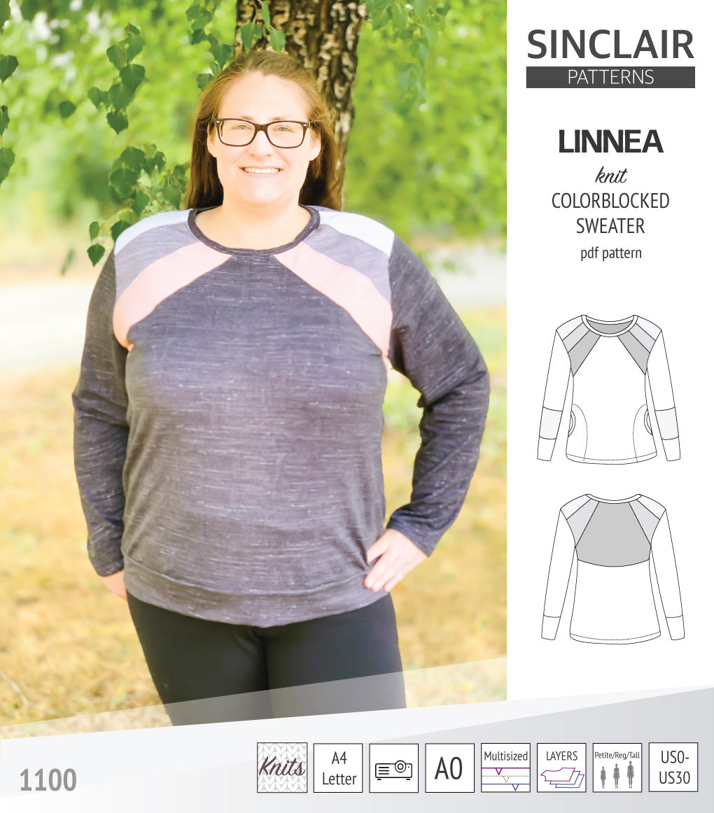 Linnea colorblocked sweater (PDF)