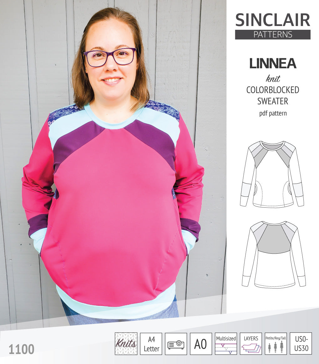 Linnea colorblocked sweater (PDF)