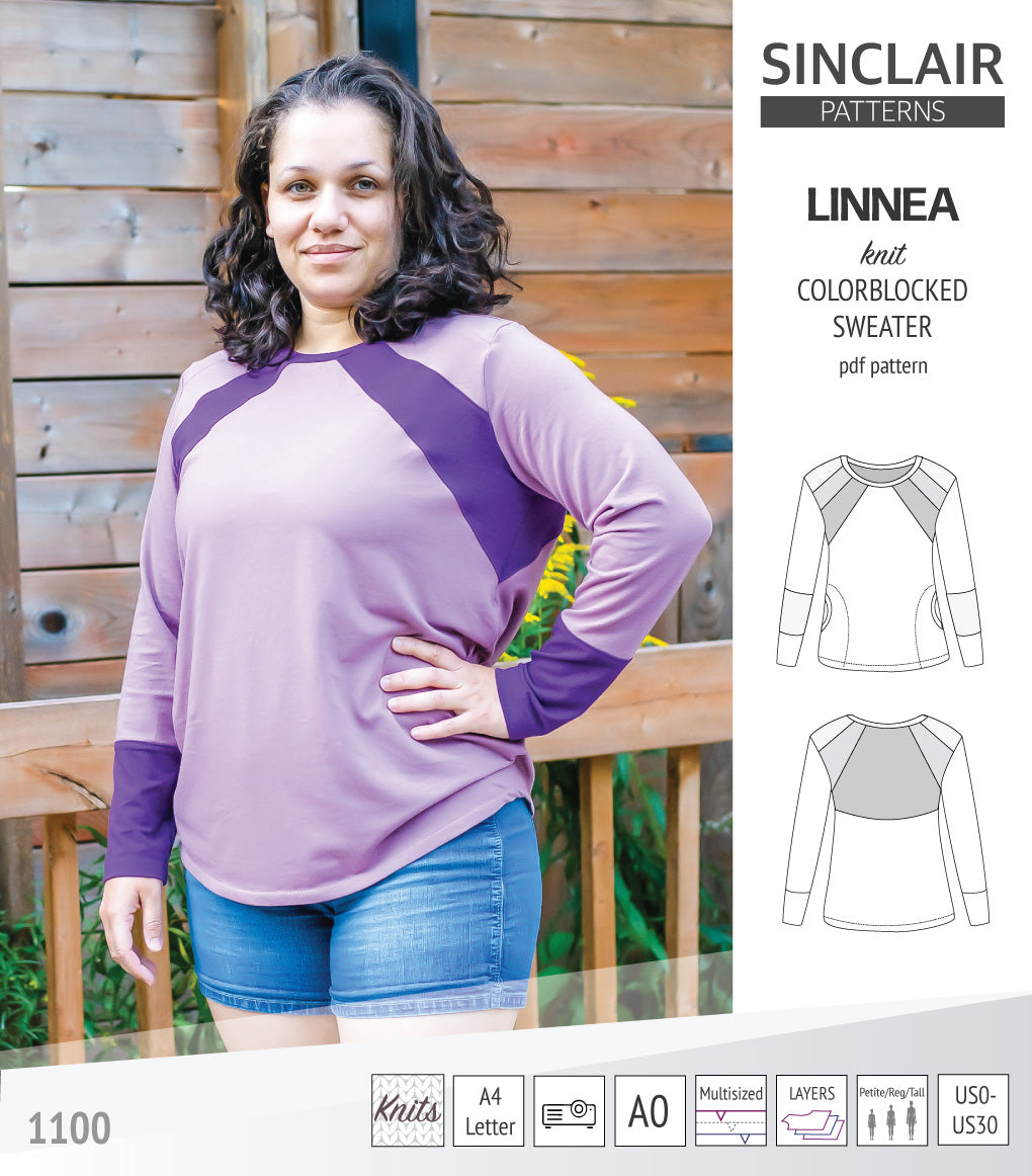 Linnea colorblocked sweater (PDF)