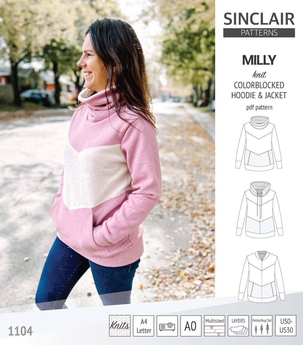 Milly colorblocked hoodie and zip-up jacket (PDF)