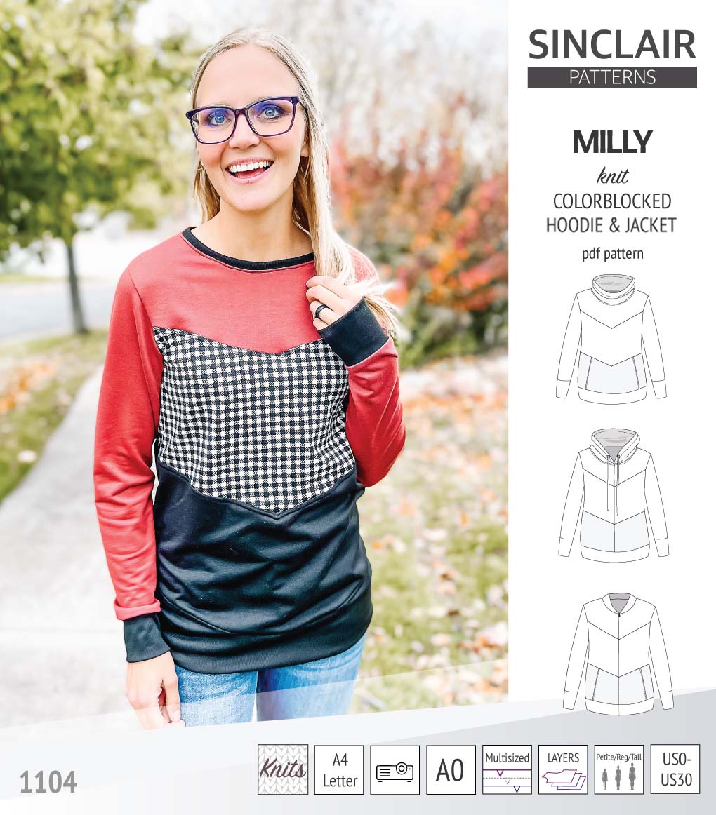 Milly colorblocked hoodie and zip-up jacket (PDF)