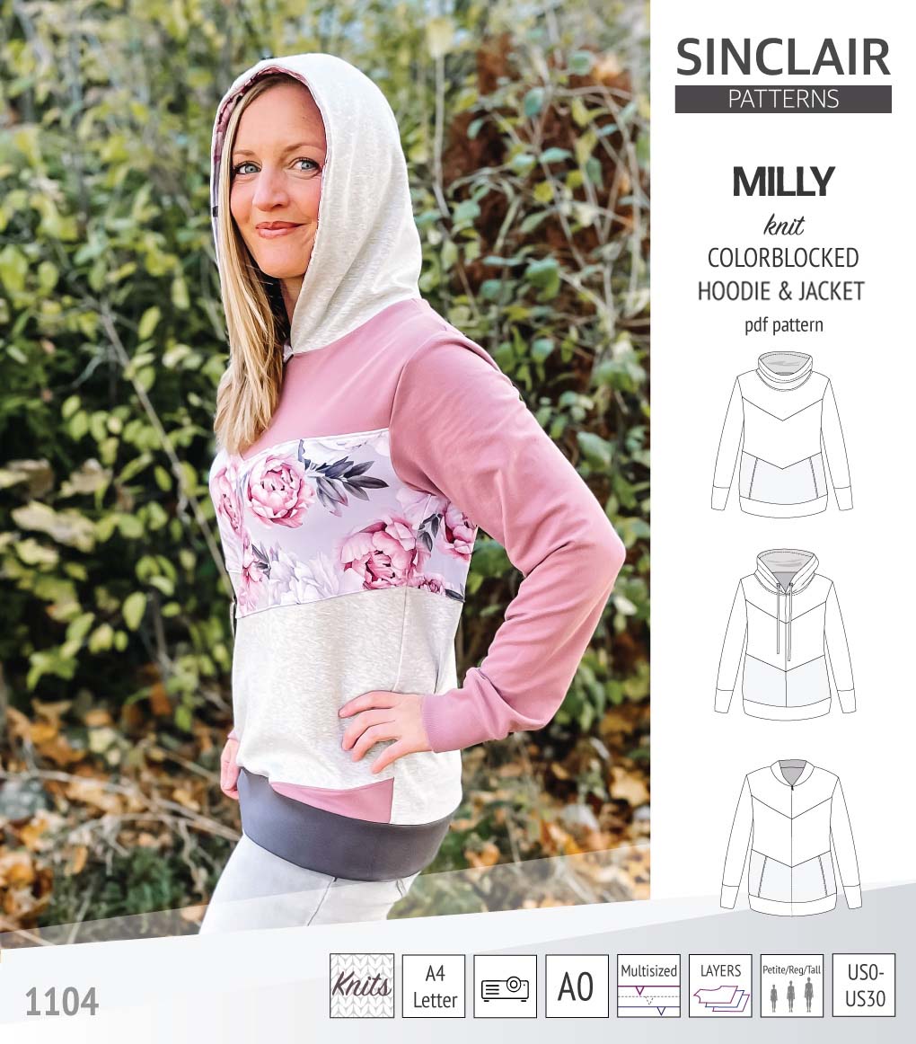 Milly colorblocked hoodie and zip up jacket (PDF)