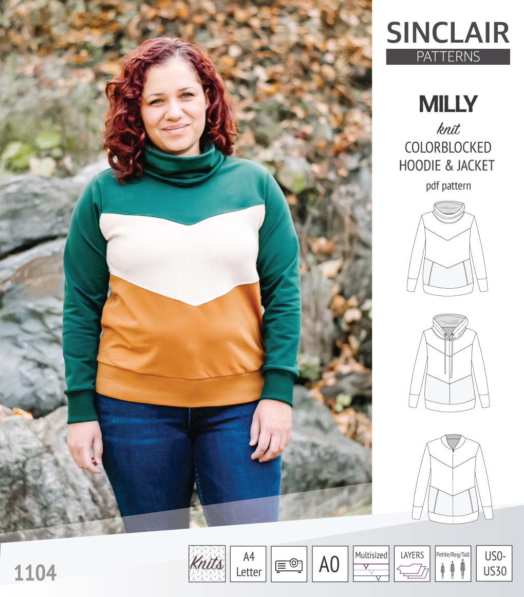 Milly colorblocked hoodie and zip-up jacket (PDF)