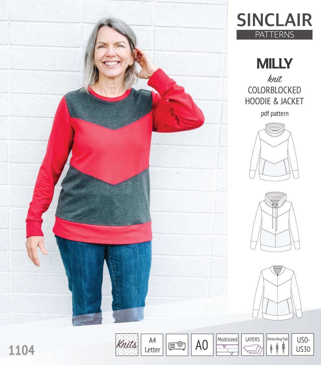 Milly colorblocked hoodie and zip up jacket (PDF)