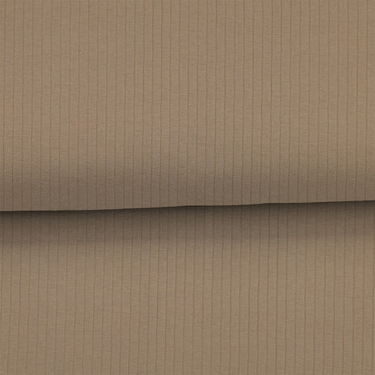 Taupe - Jersey LARGES côtes