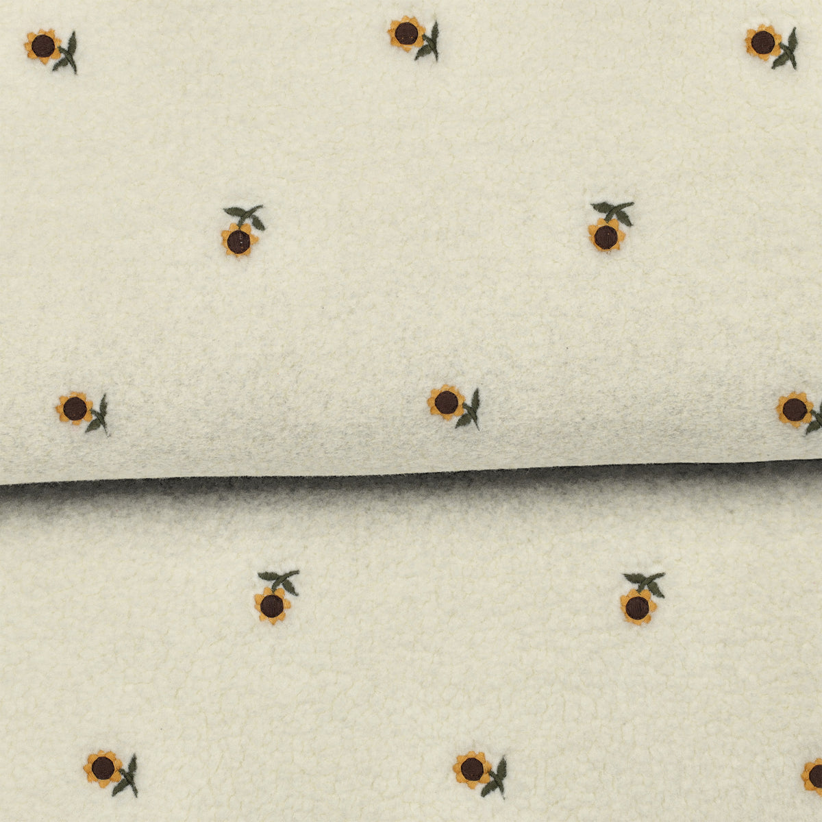 Tournesols - Teddy jacquard brodé de fleurs