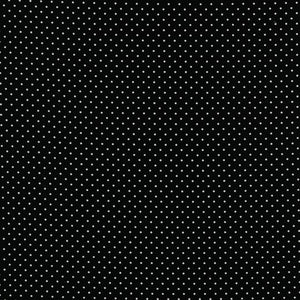 Small black polka dots - Printed poplin