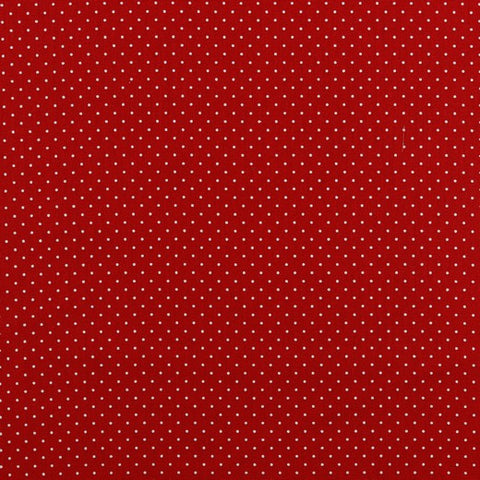 Small red polka dots - Printed poplin