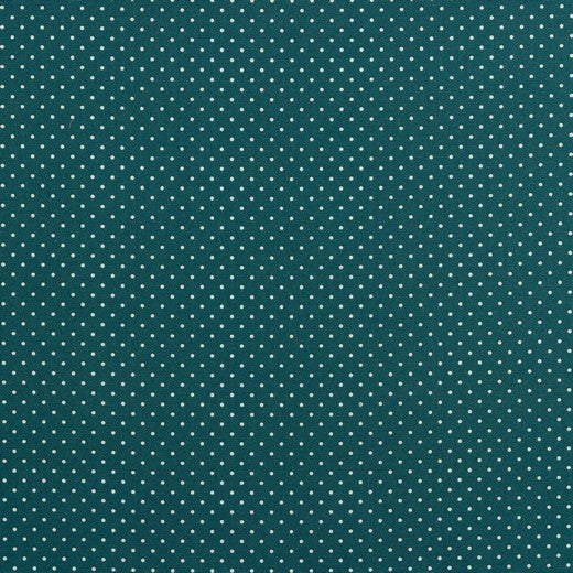 Small petrol dots - Printed poplin