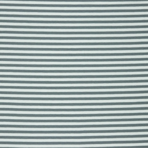 Striped gray and white 5 mm - Striped jersey