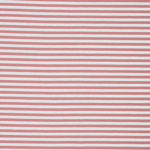 Striped pink and white 5 mm - Striped jersey