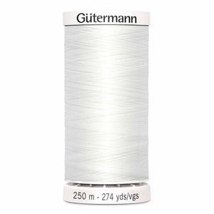 Fil Polyester GÜTERMANN 250m - #020 - Blanc