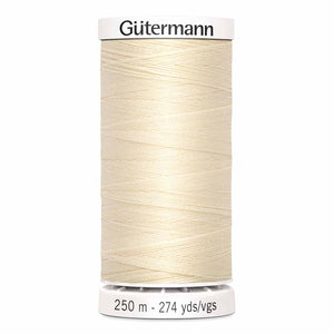 GÜTERMANN Polyester Thread 250m - #800 - Ivory