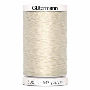 GÜTERMANN Polyester Thread 500m - #022 - Eggshell