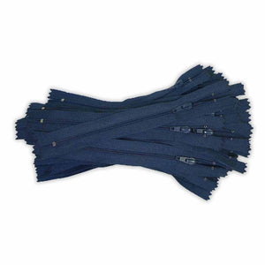 Fermeture à glissière à bout fermé et poids léger 18cm (7″) -Bleu marine