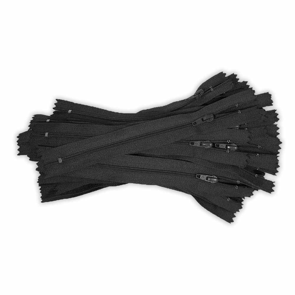 18cm (7″) light weight closed end zipper – black