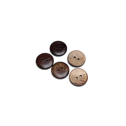 2-hole round button 20 x 2.5 mm - Coconut button