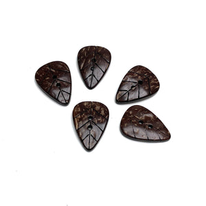 Leaf shaped button 29 x 21 x 4mm - Coco button