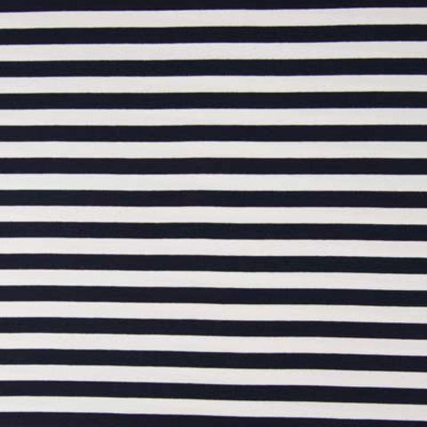 Striped blue and white 1 cm - Striped jersey