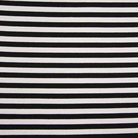 Lined black and white 1.3 cm - Lined French Terry