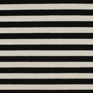 Lined black and white 1 cm - Lined jersey