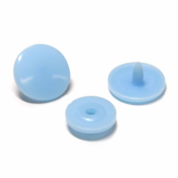 Boutons pression en plastique 11mm UNIQUE - Bleu bébé - paquet de 30