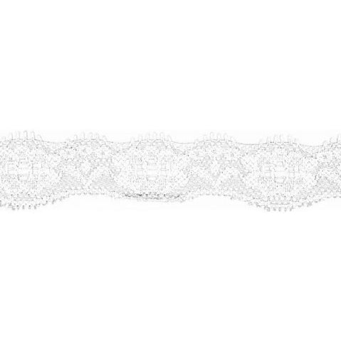 White - 20mm elastic lace